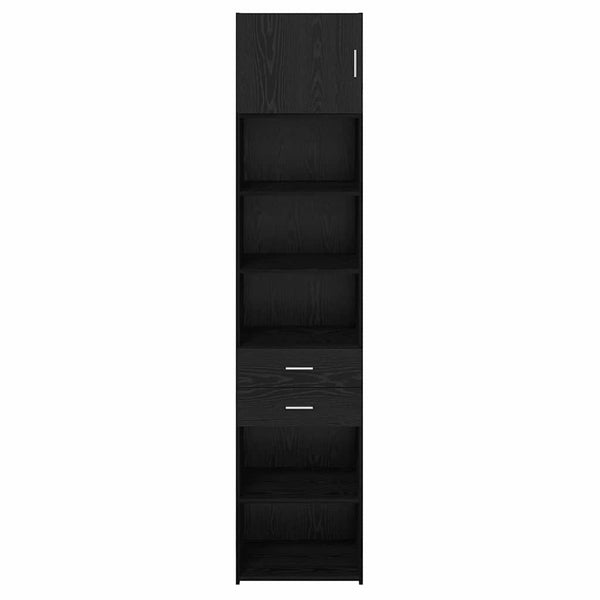 vidaXL Highboard Black Oak Look 50 x 42.5 x 225 cm Engineered Wood