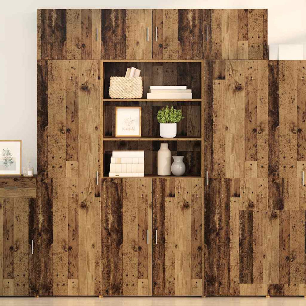 vidaXL Storage Cabinet Reclaimed Wood 80 x 42.5 x 225 cm Engineered Wood
