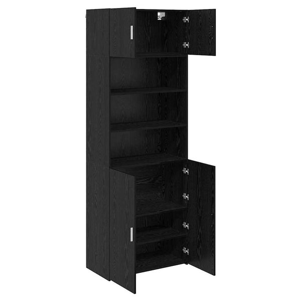 vidaXL Storage Cabinet Black Oak Look 80 x 42.5 x 225 cm