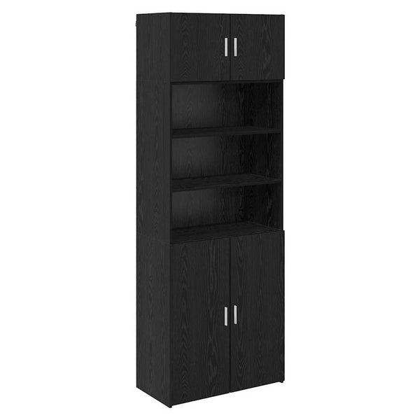 vidaXL Storage Cabinet Black Oak Look 80 x 42.5 x 225 cm