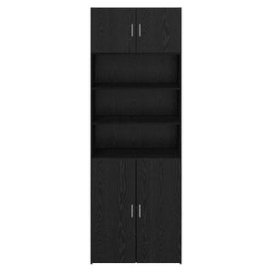 vidaXL Storage Cabinet Black Oak Look 80 x 42.5 x 225 cm