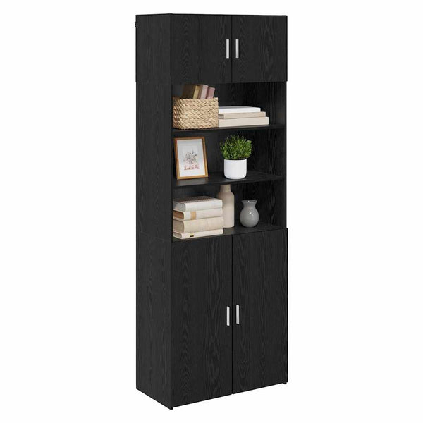 vidaXL Storage Cabinet Black Oak Look 80 x 42.5 x 225 cm