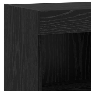 TV-Wandmöbel Set Schwarz Eichenoptik