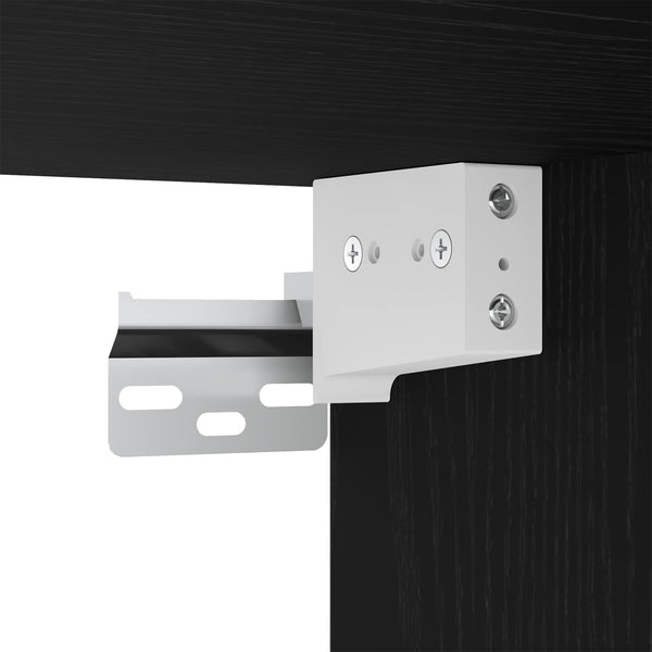 TV-Wandmöbel Set Schwarz Eichenoptik