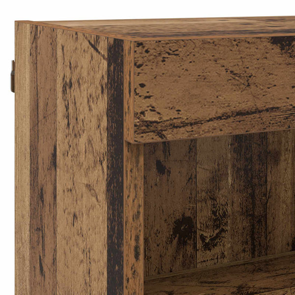 TV-Schrank Wandmontiert mit LED Altholz