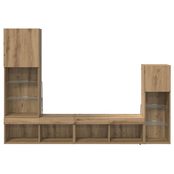 TV-Wandregal Set Artisan-Eiche 4-teilig