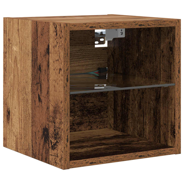 vidaXL TV Wall Units with LED Wall Mounted 4 pcs Reclaimed Wood Engineered Wood