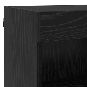 vidaXL LED TV Wall Units 4 pcs Black Oak Look Engineered Wood