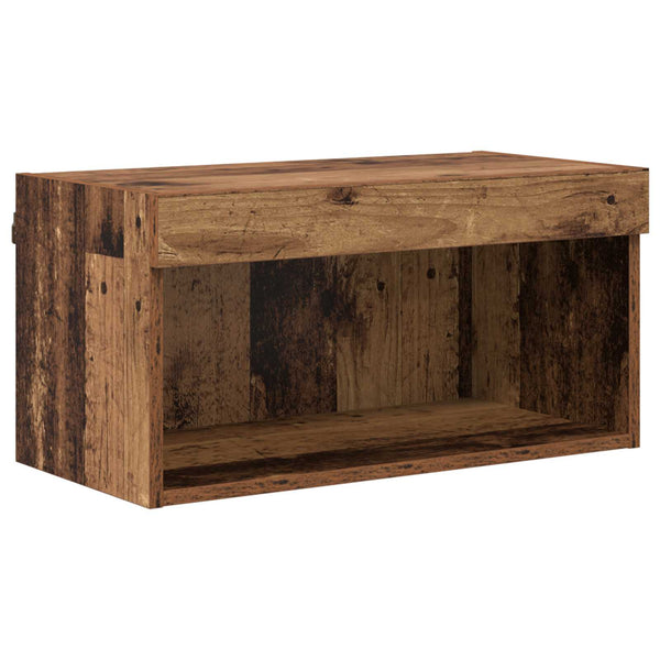 vidaXL TV Wall Units with LED 5 pcs Reclaimed Wood 80 x 30 x 40 cm