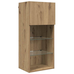 vidaXL TV Wall Units with LED 5 pcs Artisan Oak 40.5 x 30 x 90 cm