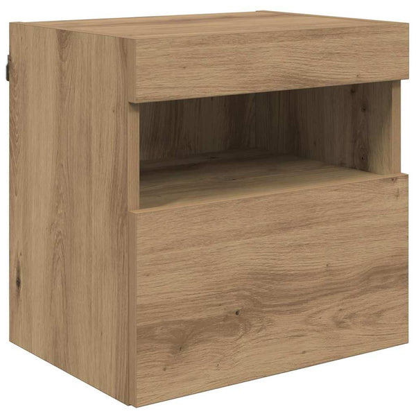 vidaXL TV Wall Units with LED 5 pcs Artisan Oak 40.5 x 30 x 90 cm