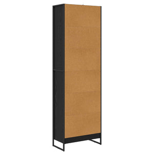 vidaXL Bookcase 2 pcs Black Oak Look 60 x 30 x 189.5 cm