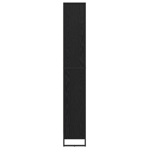 vidaXL Bookcase 2 pcs Black Oak Look 60 x 30 x 189.5 cm