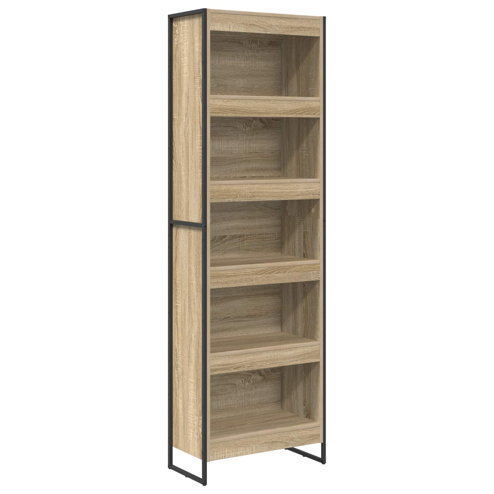 vidaXL Bookcase 2 pcs Sonoma 60 x 30 x 189.5 cm Engineered Wood