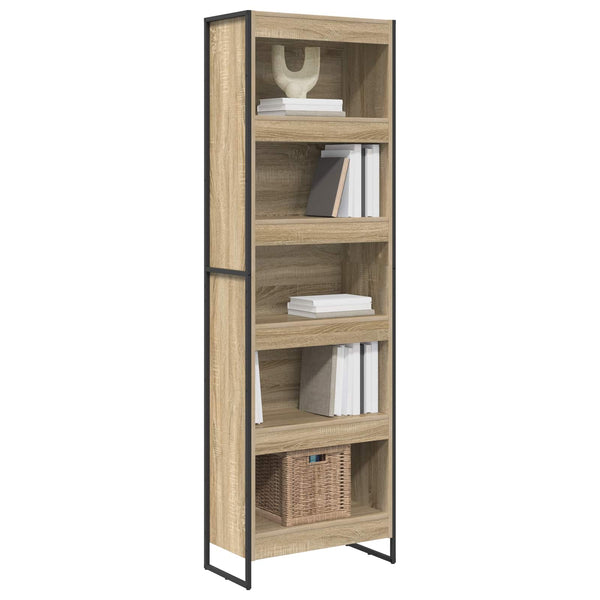 vidaXL Bookcase 2 pcs Sonoma 60 x 30 x 189.5 cm Engineered Wood
