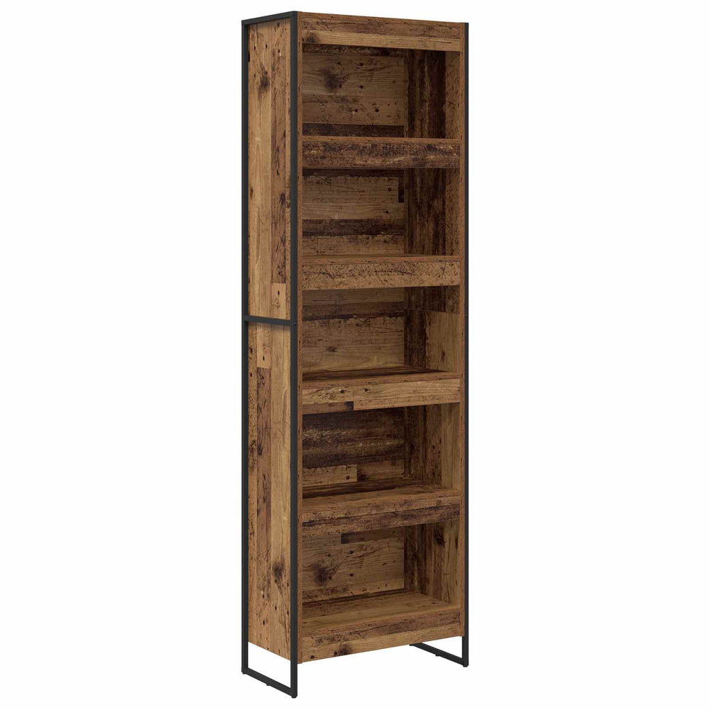 vidaXL Bookcase 2 pcs Reclaimed Wood 60 x 30 x 189.5 cm Engineered Wood