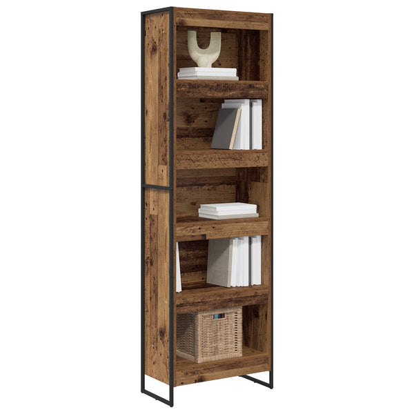 vidaXL Bookcase 2 pcs Reclaimed Wood 60 x 30 x 189.5 cm Engineered Wood
