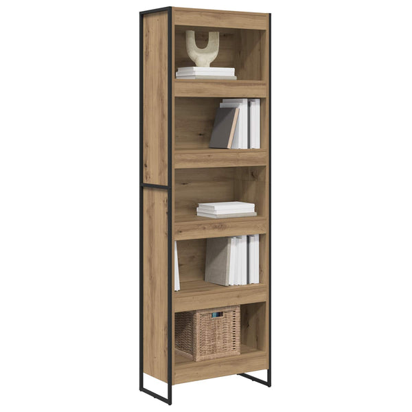 vidaXL Bookcase 2 pcs Engineered Wood Oak 60 x 30 x 189.5 cm