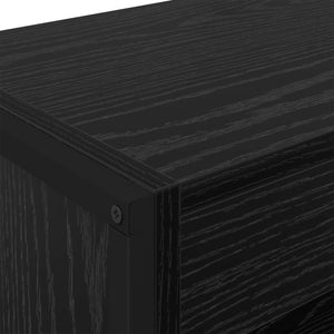 vidaXL Bookcase 2 pcs Black Oak Look 80 x 30 x 155 cm