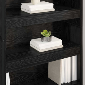 vidaXL Bookcase 2 pcs Black Oak Look 80 x 30 x 155 cm