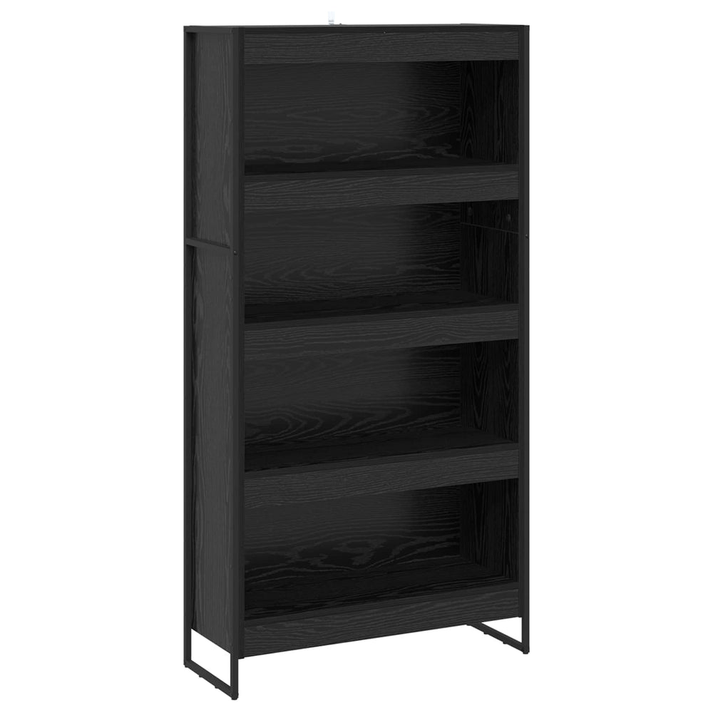vidaXL Bookcase 2 pcs Black Oak Look 80 x 30 x 155 cm