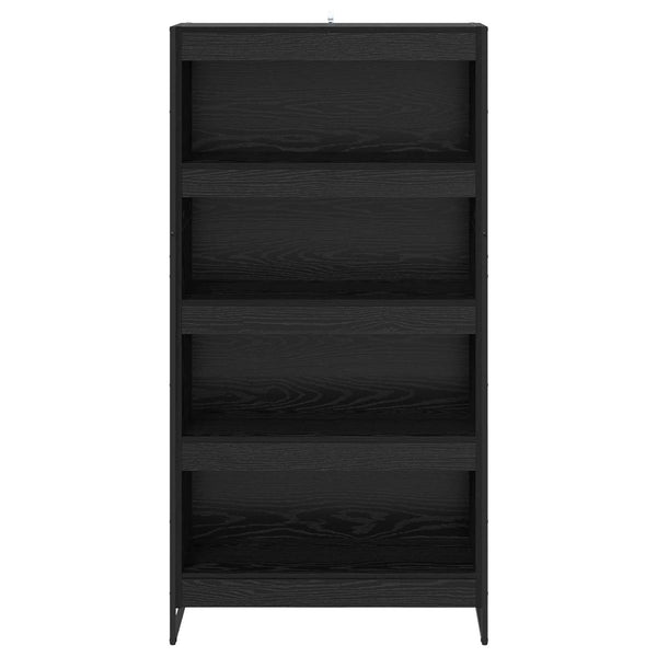 vidaXL Bookcase 2 pcs Black Oak Look 80 x 30 x 155 cm