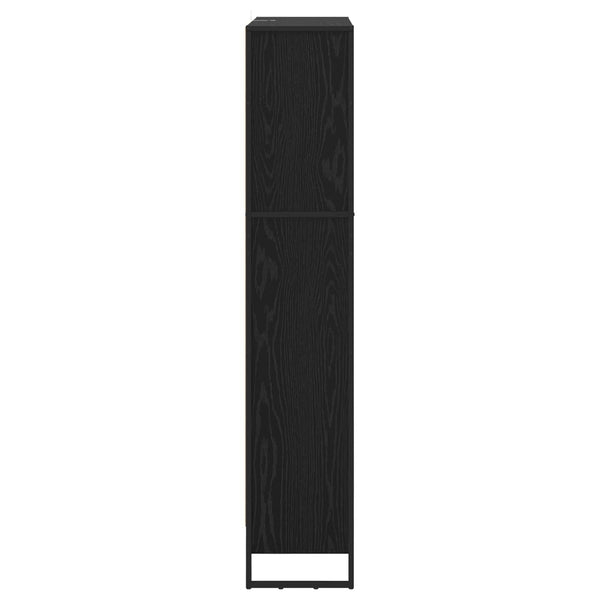 vidaXL Bookcase 2 pcs Black Oak Look 80 x 30 x 155 cm