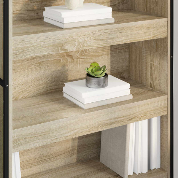 vidaXL Bookcase 2 pcs Sonoma 80 x 30 x 155 cm Engineered Wood