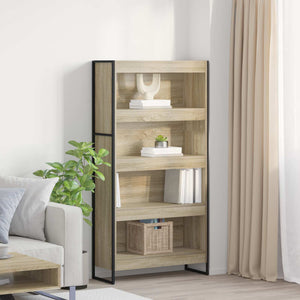 vidaXL Bookcase 2 pcs Sonoma 80 x 30 x 155 cm Engineered Wood