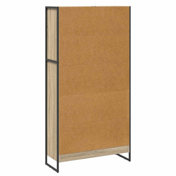 vidaXL Bookcase 2 pcs Sonoma 80 x 30 x 155 cm Engineered Wood