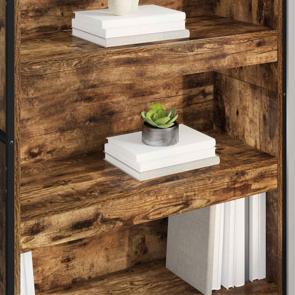 vidaXL Bookcase 2 pcs Smoked Oak 80 x 30 x 155 cm Engineered Wood