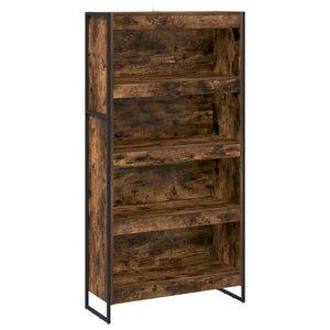 vidaXL Bookcase 2 pcs Smoked Oak 80 x 30 x 155 cm Engineered Wood
