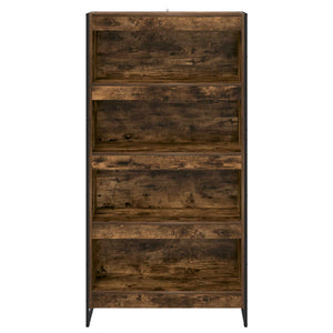 vidaXL Bookcase 2 pcs Smoked Oak 80 x 30 x 155 cm Engineered Wood