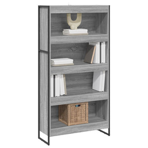vidaXL Bookcase 2 pcs Sonoma Grey 80 x 30 x 155 cm Engineered Wood