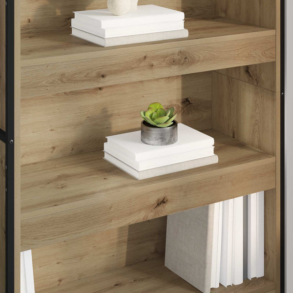 vidaXL Bookcase 2 pcs Engineered Wood Oak 80 x 30 x 155 cm