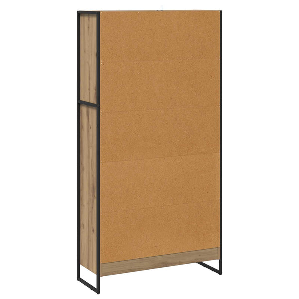 vidaXL Bookcase 2 pcs Engineered Wood Oak 80 x 30 x 155 cm