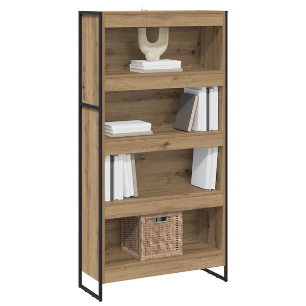 vidaXL Bookcase 2 pcs Engineered Wood Oak 80 x 30 x 155 cm