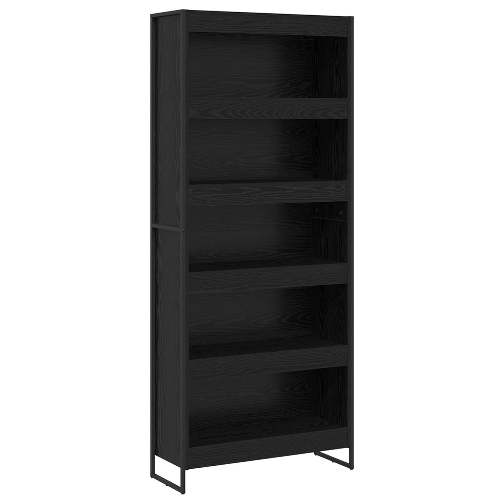 vidaXL Bookcase 2 pcs Black Oak Look 80 x 30 x 189.5 cm