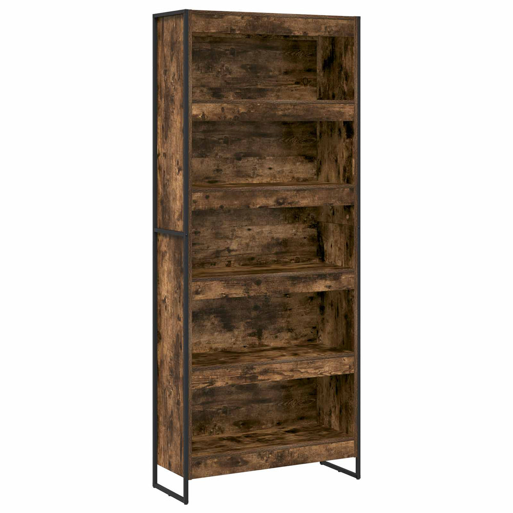 vidaXL Bookshelf 2 pcs Smoked Oak 80 x 30 x 189.5 cm Engineered Wood