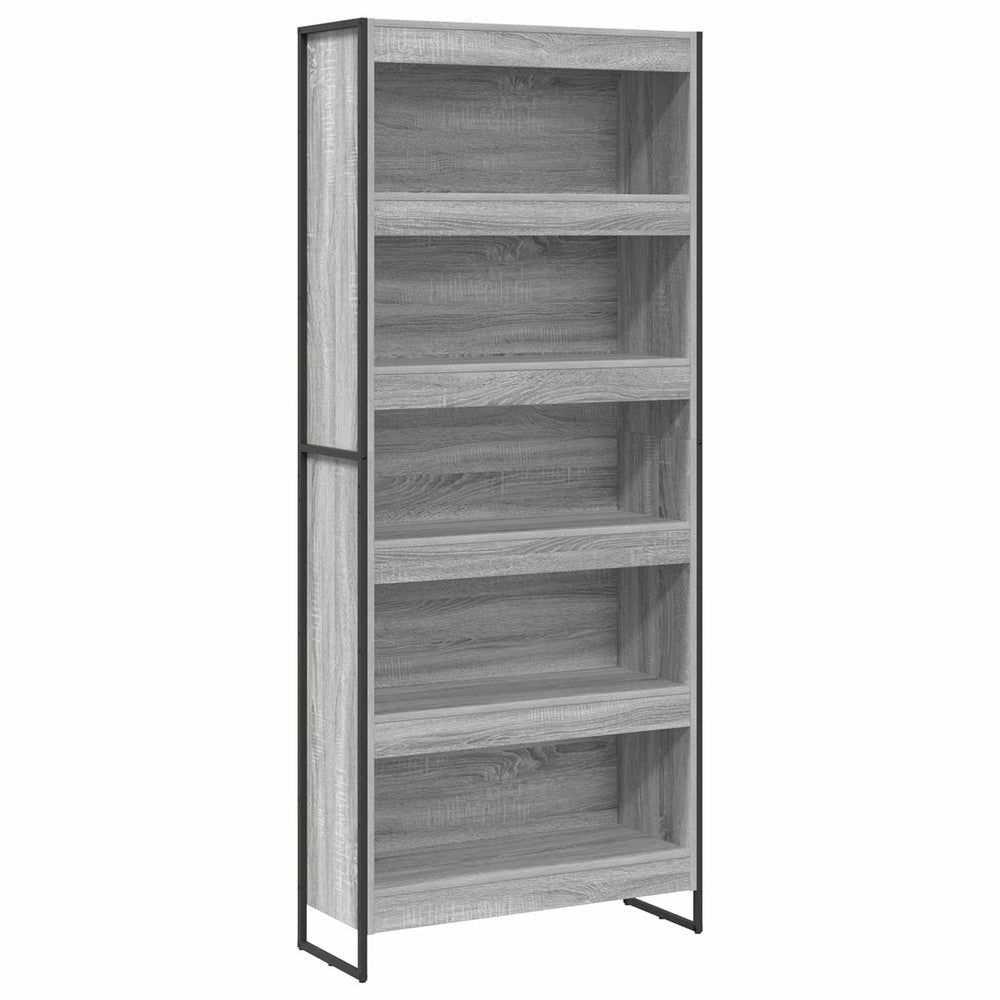 vidaXL Bookcase 2 pcs Sonoma Grey 80 x 30 x 189.5 cm