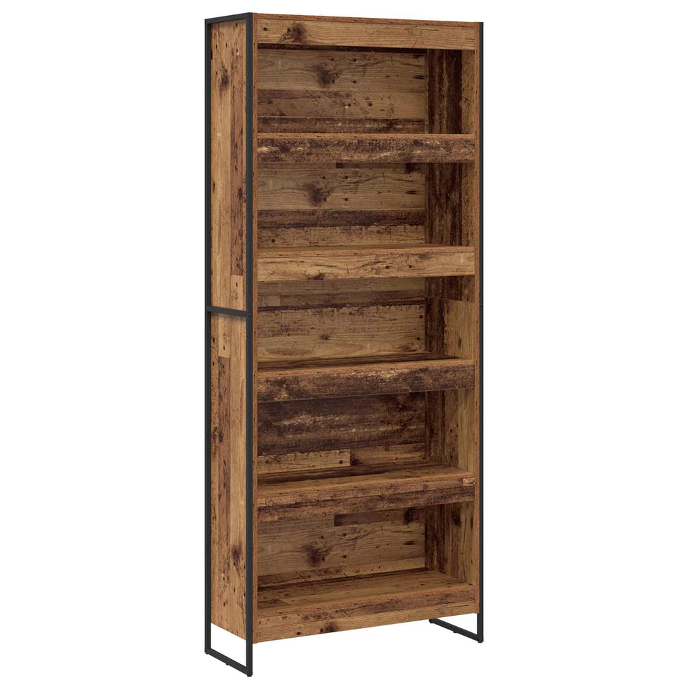 vidaXL Bookcase 2 pcs Reclaimed Wood 80 x 30 x 189.5 cm Engineered Wood