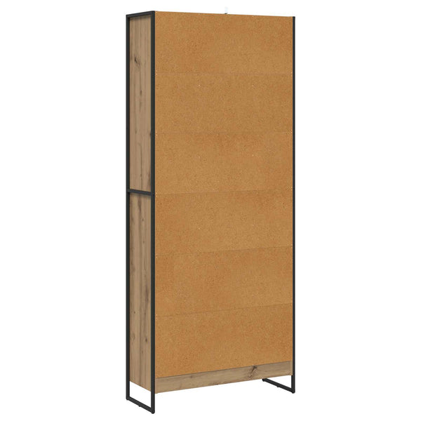 vidaXL Bookcase 2 pcs Engineered Wood Oak 80 x 30 x 189.5 cm