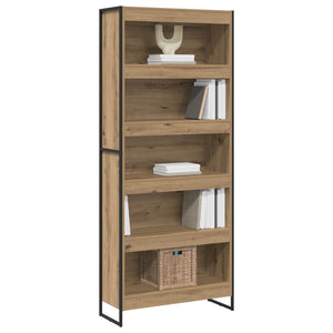 vidaXL Bookcase 2 pcs Engineered Wood Oak 80 x 30 x 189.5 cm