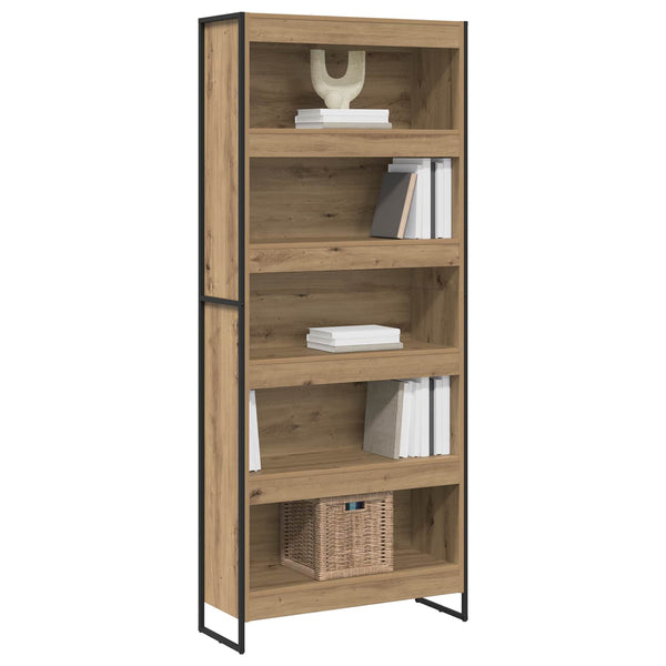 vidaXL Bookcase 2 pcs Engineered Wood Oak 80 x 30 x 189.5 cm