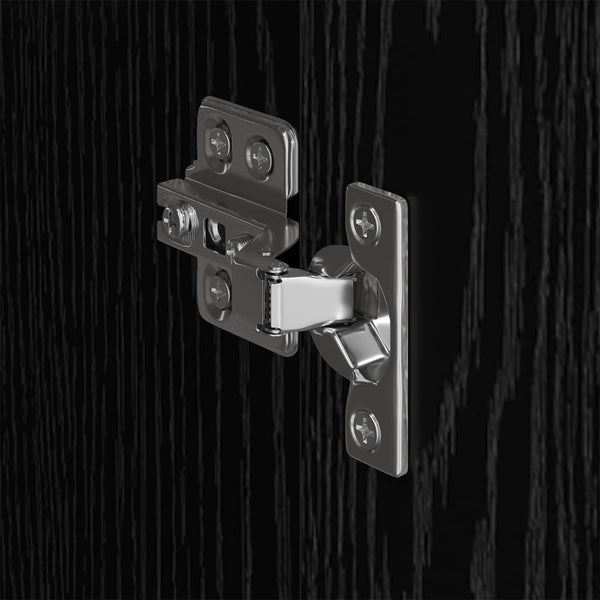 vidaXL Wardrobe with Door 2 pcs Black Oak Look 50 x 50 x 200 cm