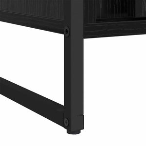 vidaXL Wardrobe with Door 2 pcs Black Oak Look 50 x 50 x 200 cm