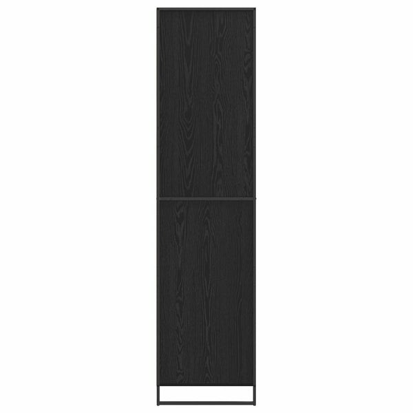 vidaXL Wardrobe with Door 2 pcs Black Oak Look 50 x 50 x 200 cm