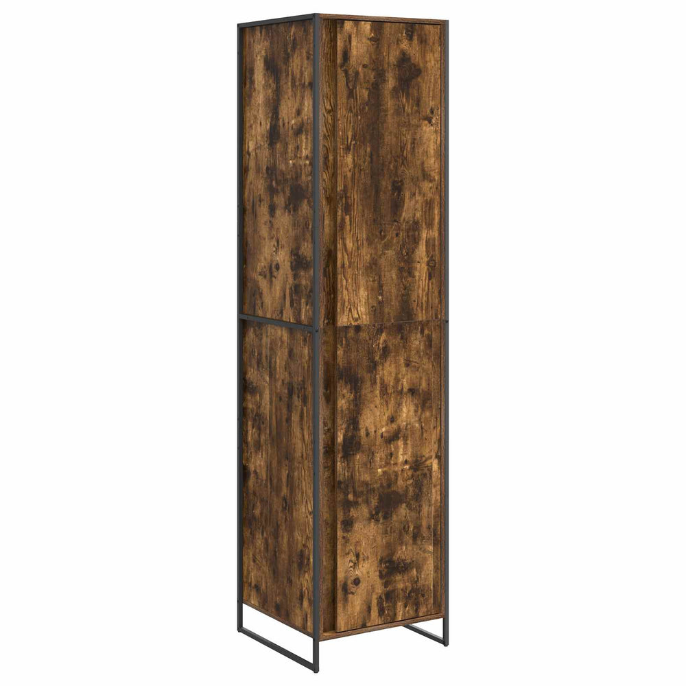 vidaXL Wardrobe 2 pcs Smoked Oak 50 x 50 x 200 cm Engineered Wood