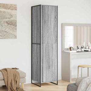 vidaXL Wardrobe 2 pcs Sonoma Grey 50 x 50 x 200 cm Engineered Wood
