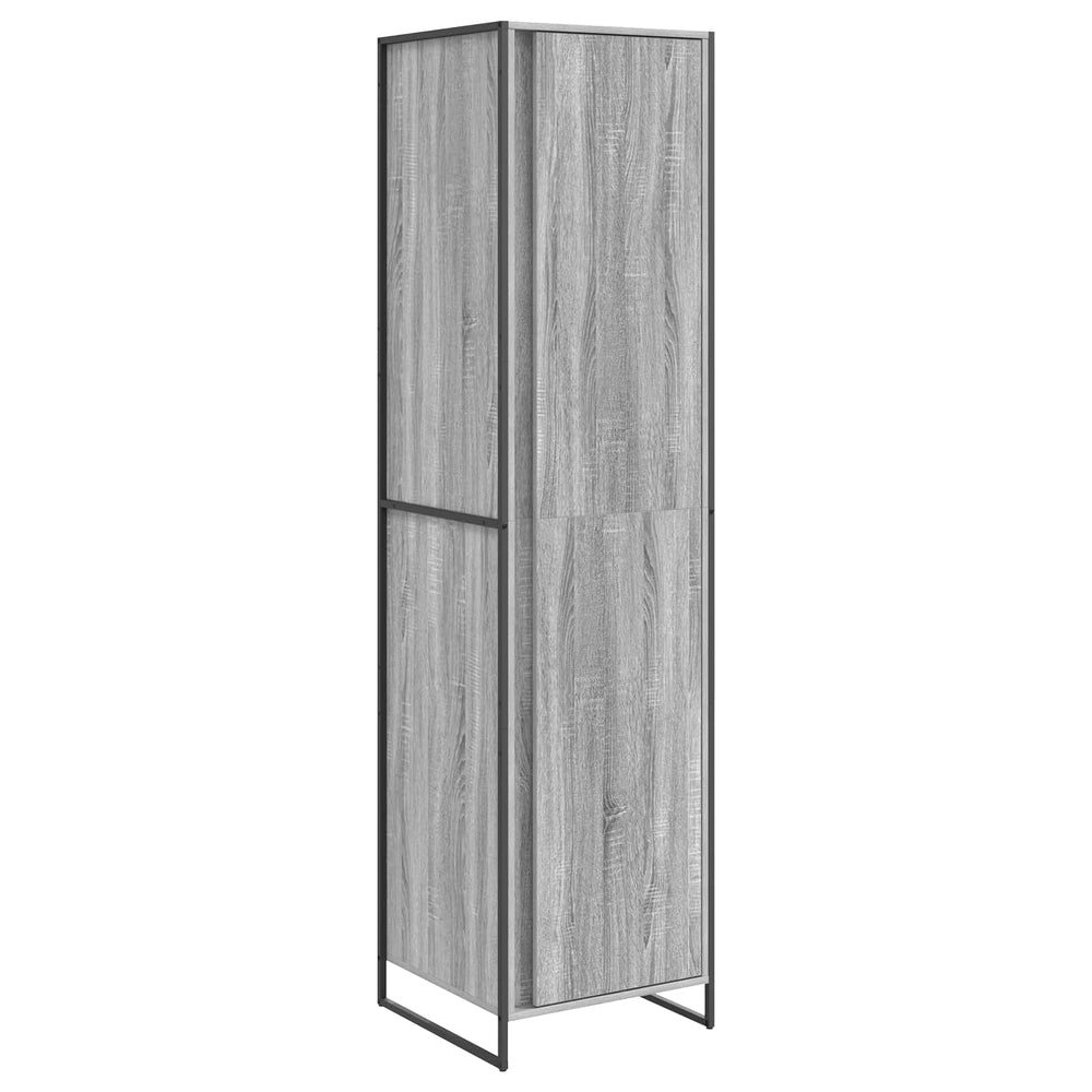 vidaXL Wardrobe 2 pcs Sonoma Grey 50 x 50 x 200 cm Engineered Wood